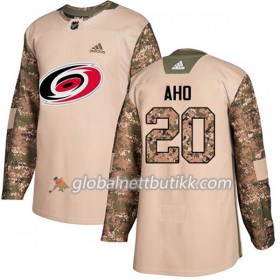 Carolina Hurricanes Hockeydrakt Sebastian Aho 20 2017-2018 Camo Veterans Day Practice Adidas Authentic - Herre